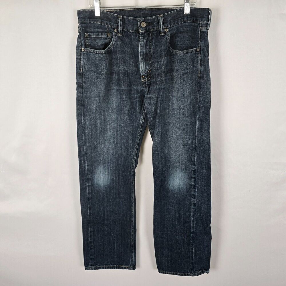 Levi's 559 Jeans Men's 34 x 29 (tag 34 x 32) Blue Dark Wash Relaxed Straight
